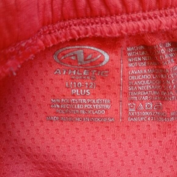 Layer8 Lime Perforated Racerback Tank Top Athletic Works Coral Plus Shorts Set L - Picture 4 of 11